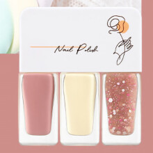3 Stück Wasserbasierter, einfach abziehbarer Schnell trocknender Nagellack-Set T13 für Damen