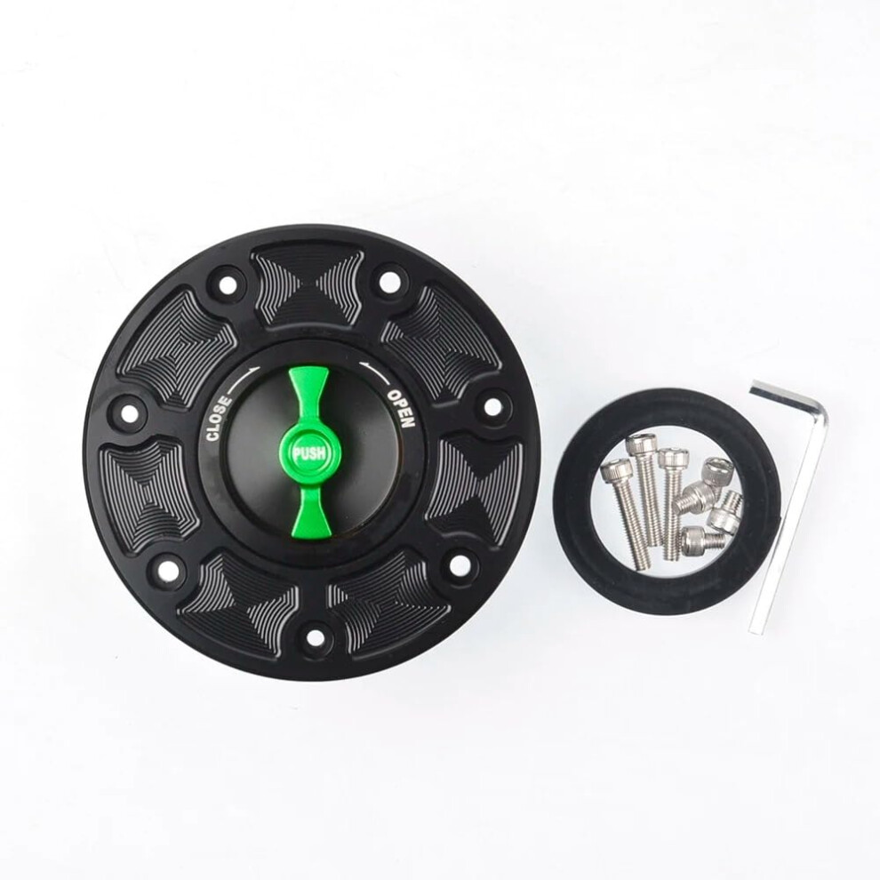 Motorcycle Fuel Tank Cap Cover For Rc125 Rc200 Rc390 And Duke125 Duke200 Duke390 Black/Green 9426802693843