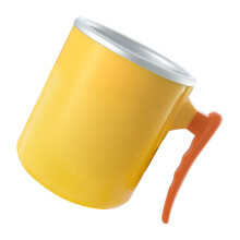 Tragbarer gelber Enten-Muster-Aluminiumbecher mit rutschfestem Griff, 310g