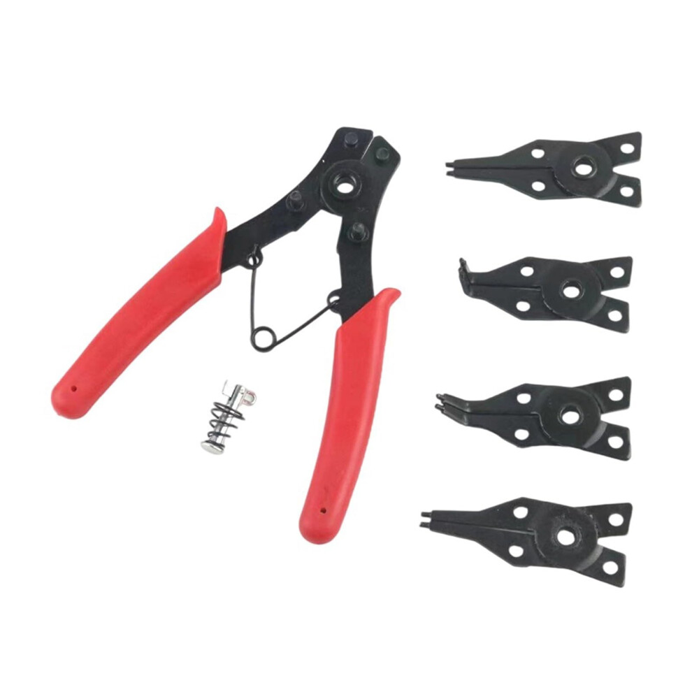 Heavy Duty 4 In 1 Circlip Pliers Set With Interchangeable Heads For Internal And External Snap Rings 9347817504385