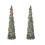 2Pcs Pet Plastic Telescopic Silver Christmas Tree for Party Home Decor 4