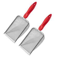 Roestvrijstalen tuinzeef Compostzeef Bodemzeef Oppotschep-Rood