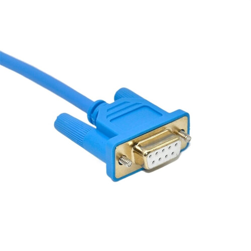SC11 RS232 Programming Cable For PLC Blue GoldPlated Head With Shielded Magnetic Ring 3M Length 1