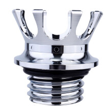 Rotary Motorcycle Fuel Cap Chrome Finish Silver Durable Easy To Install Prevents Leakage for Harley Sportster XL