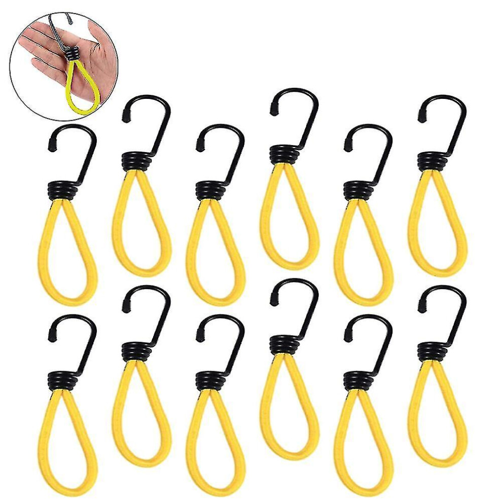 Multipurpose Mini Bungee Cords, Reusable Straps With Premium Grade Rubber For Reliable Outdoor Essentials, Featuring Weather Resistant Design (12Pcs) 9358999592381