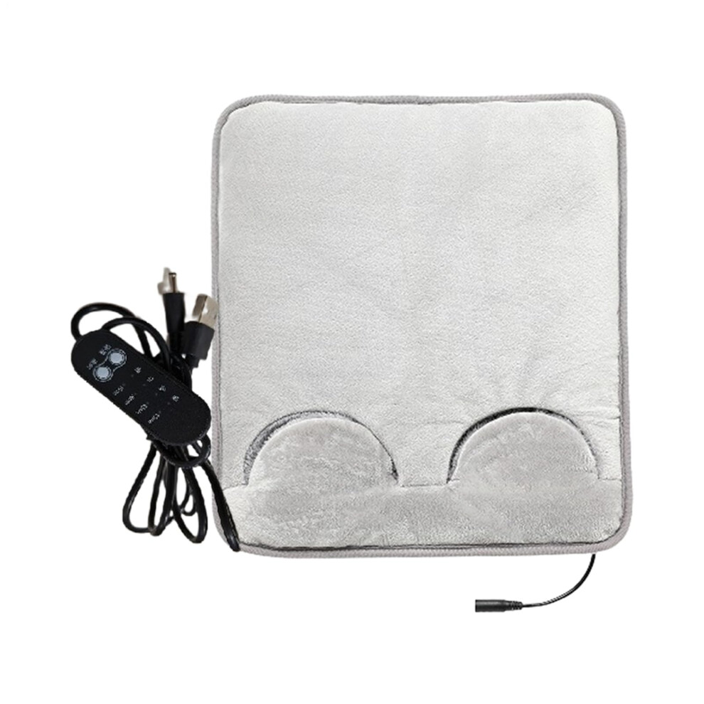 Foot Warmer Electric Heated Pad USB Adjustable Temperature For Bed Dorm Office Living Room Ash