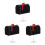 3Pz Mini Casette Decorative in Metallo Nero Per Ridotti 8