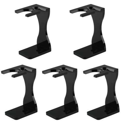 5Pz Stand Rasoio E Barba Nero in Acrilico Uso 1