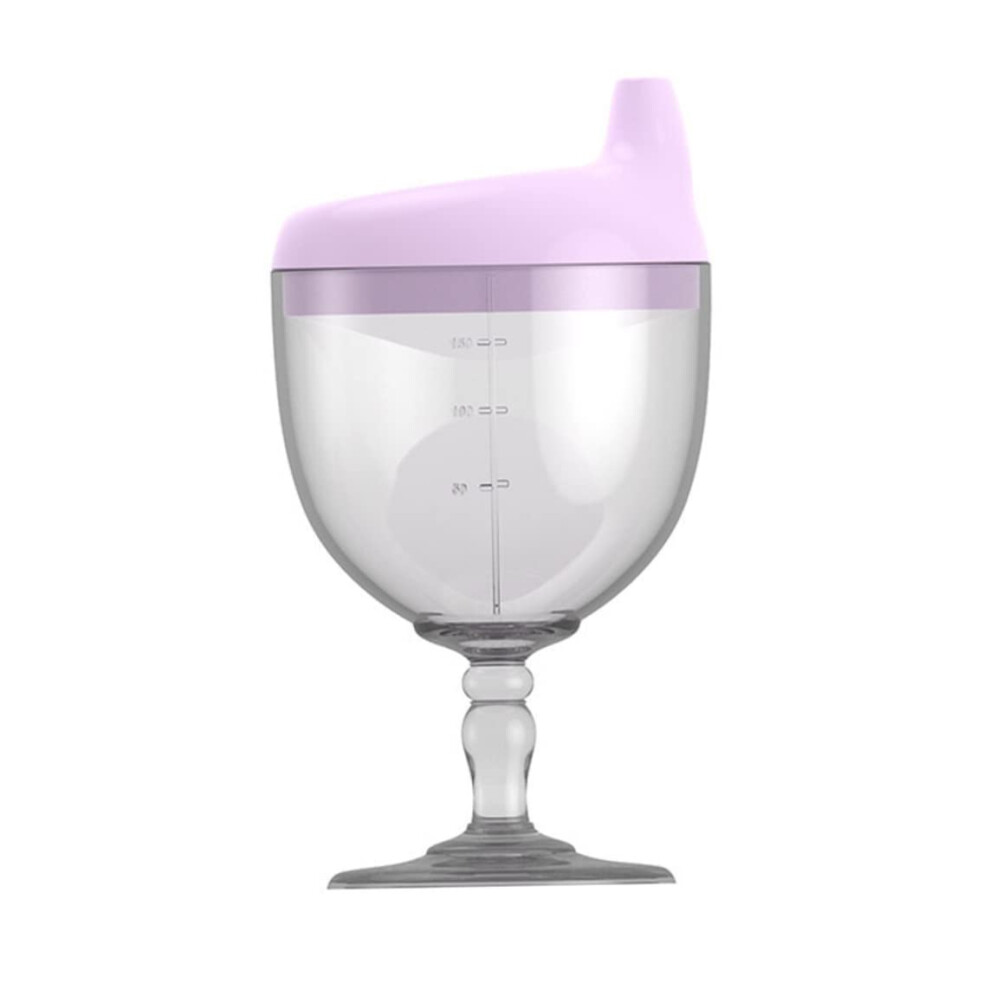 Baby Sippy Cup Plastic Toddler Goblet Style Sippy Cup, Beverage Mug, Milk Bottle Purple