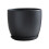 Stylish Black Planter with Drainage Hole-1 black package C150 1