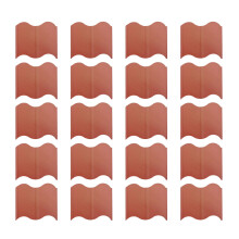 20Pcs Garden Edging Border Garden Landscape Edging-Pottery red