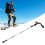 Ultra Light 5-Fold Trekking Pole with Curved Handle, Silver 12