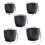 Stylish Black Planter with Drainage Hole-1 black package C150 2