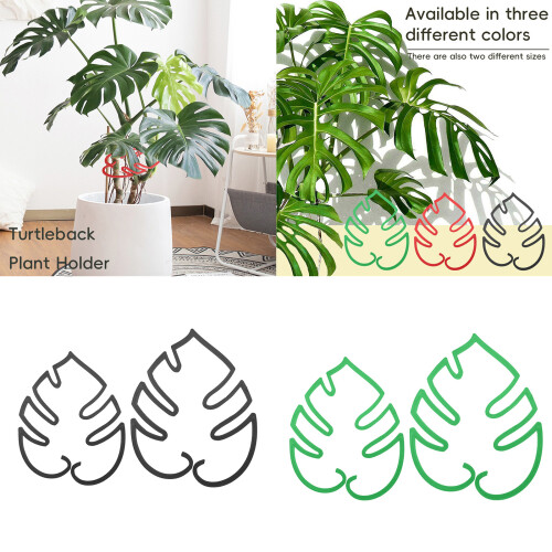 Pack of 2 Monstera Plant Support Stakes Vertical Growth-Black 1