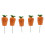 Realistic Smile Carrot Figurines Stake for Easter Celebration 1