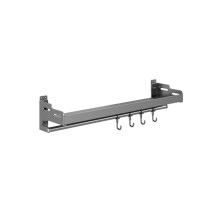 Wall Mounted Storage Rack with Rod SpaceSaving MultiPurpose Kitchen Organizer Shelf for Home