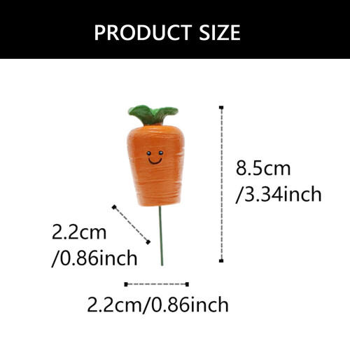 Realistic Smile Carrot Figurines Stake for Easter Celebration 2