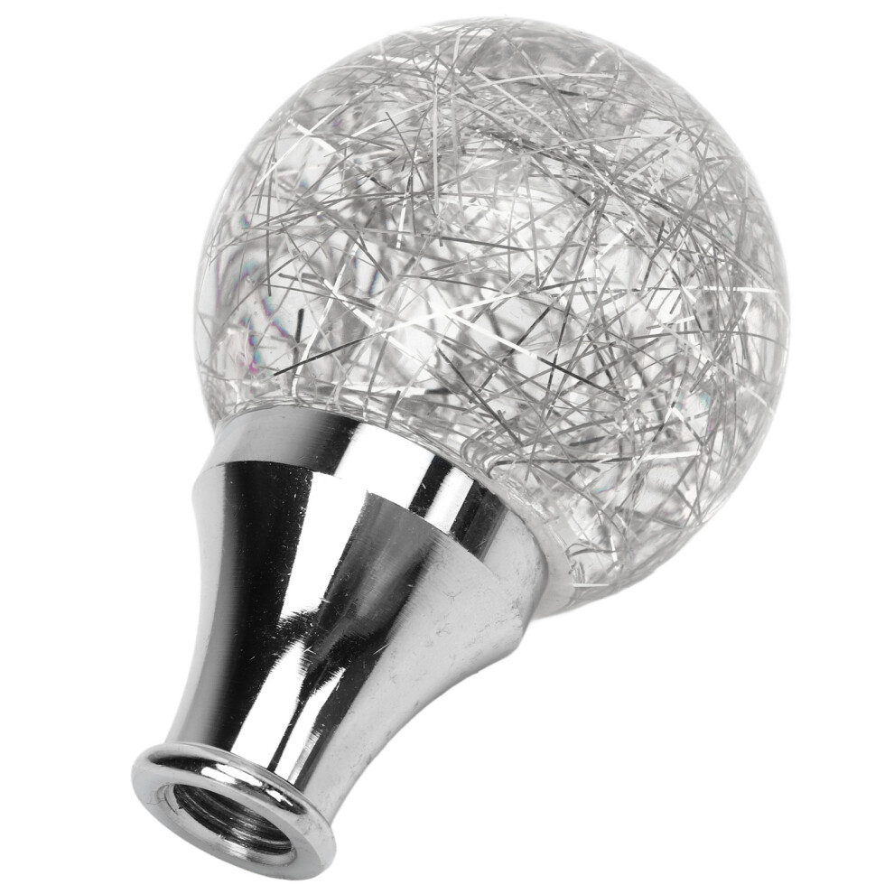 Universal Round Ball Shift Knob For Most Manual Cars, 11Mm Guide Silver 8011377268094