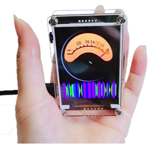 Clock Music Spectrum VU Meter 2.4' Analog Display Voice Control Digital Rhythm Analyzer 2.4Inch Display StudioGrade 2