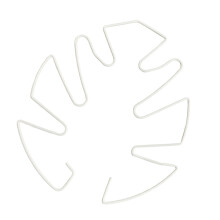 Monstera-Blatt-Pflanzenstäbe zur Unterstützung von-Weiß