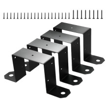 Set mit 4 schwarz beschichteten Pavillon-Montagehalterungen für