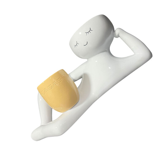 Lustige Lazy Guy Staues Kunstskulptur für