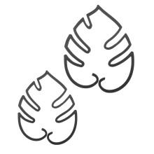 2 Stück Monstera-Pfähle für den vielseitigen Innen- und-Schwarz