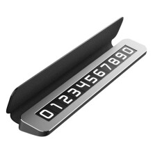 Stylish Artificial Leather Temporary Parking Card for SUV RV Sedan Black