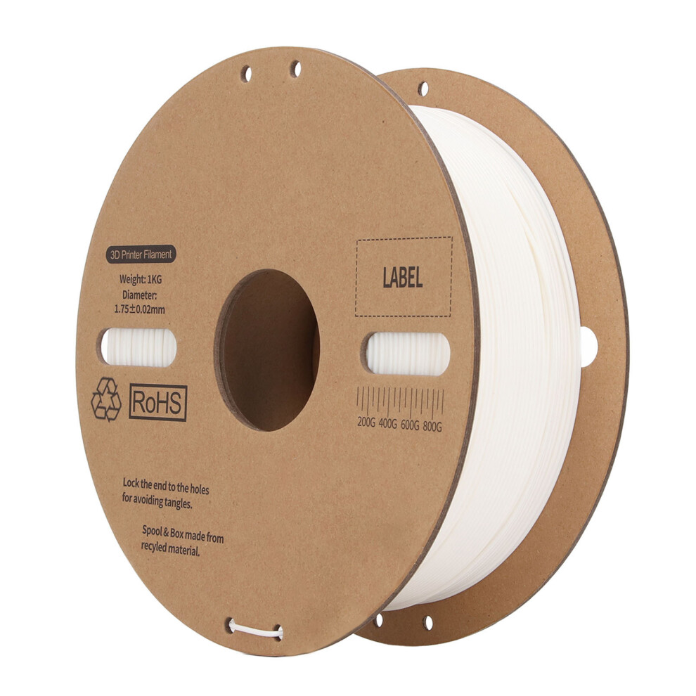 1,75 mm weißes Filament, 1-kg-Spule, 0,02 mm