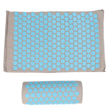 Therapeutische acupressuurset voor de behandeling van hoofdpijn, migraine en slapeloosheid, natuurlijke helende mat met kussen en magnetische punten