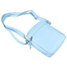 Kleine PU-Leder-Umhängetasche Blau Kompakt Stilvoller Messenger für Mann & Frau