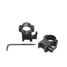 Scope Mount Rings 25.4mm For 21mm Rail Steel QD Knob 53mm Height Pair
