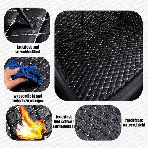 Car Full Coverage Boot Liner for Audi Q4 etron  Anti Slip Waterproof Black 2