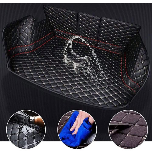 Car Full Coverage Boot Liner for Audi Q4 etron  Anti Slip Waterproof Black 1