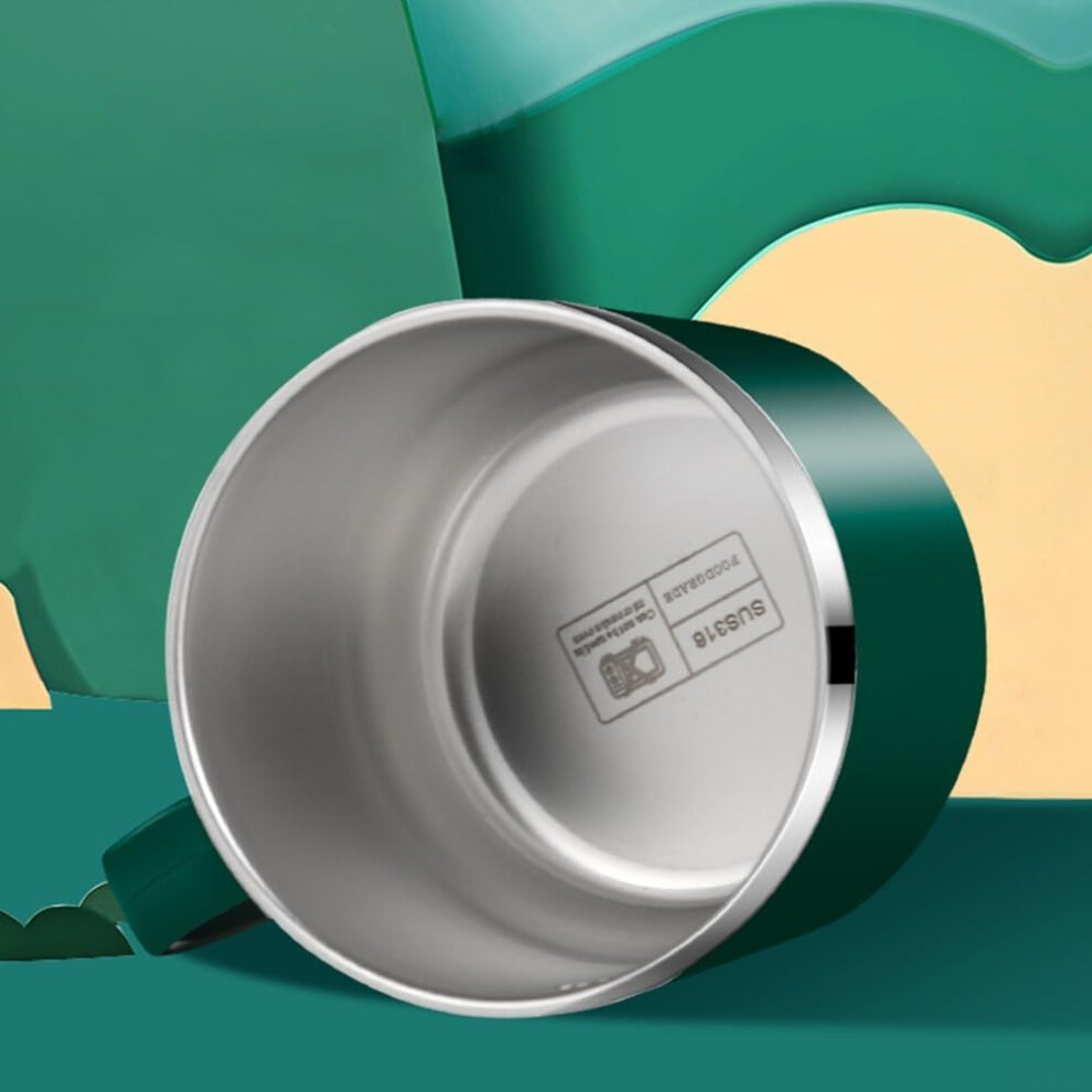 Leak Proof 250Ml Straw Cup For Kids Stainless Steel With Measurement Feature Green