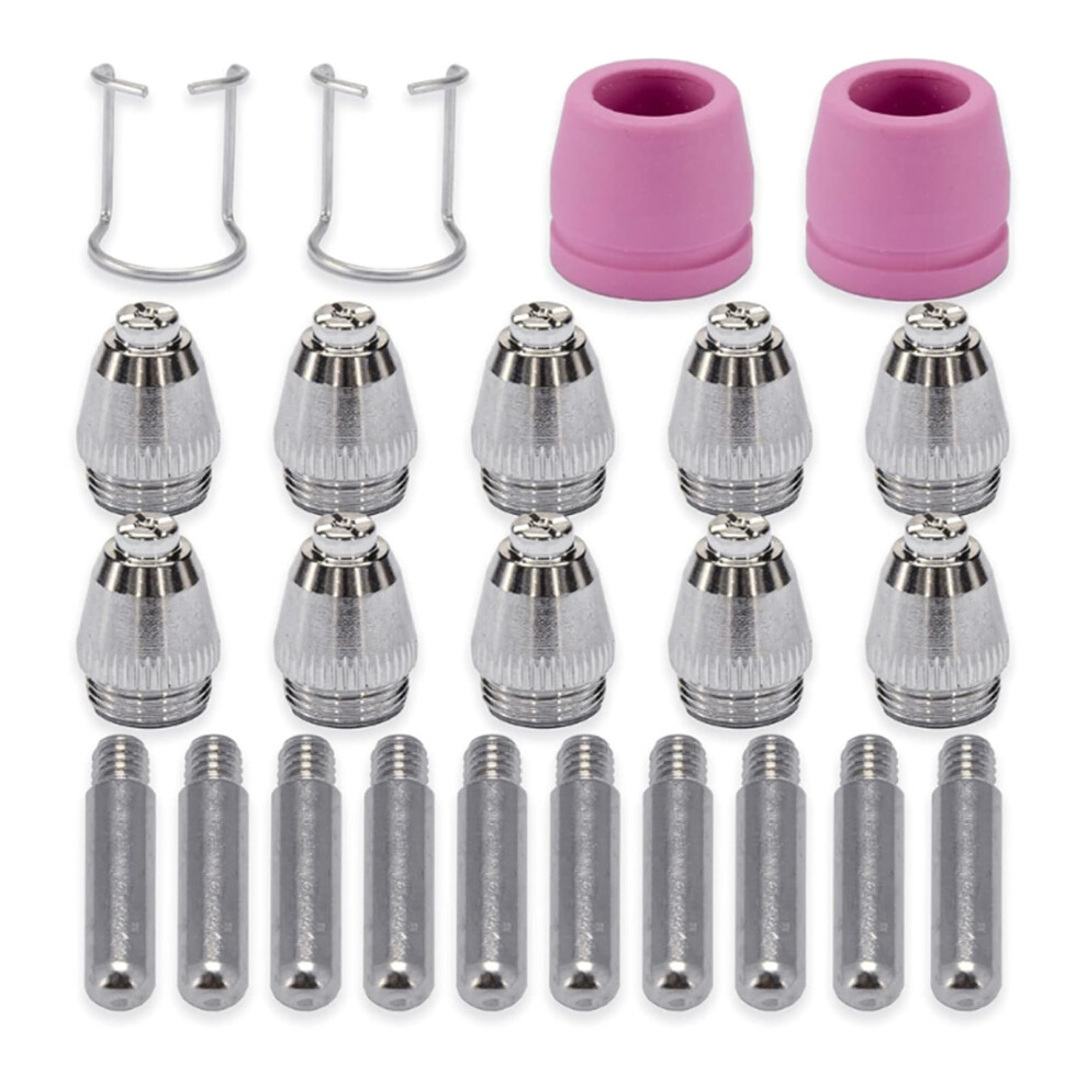 Plasma Cutter Torch Consumables Sg55 Ag60 Wsd60p Compatible 0.45 Inch Electrodes Nozzles Ceramic Tips Copper Cups 9187378532096
