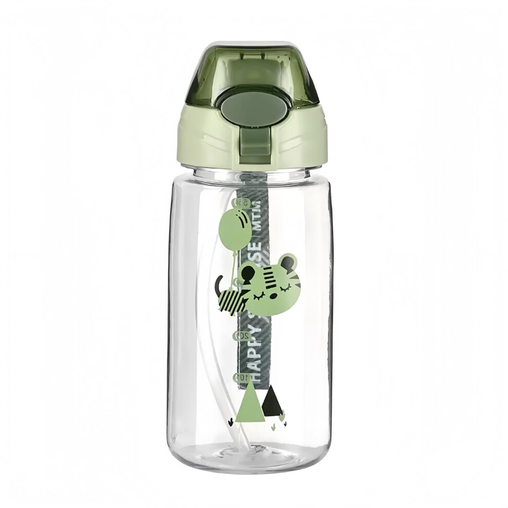 Kids Water Bottle with Straw Leak Proof BPA  650ml Shatterproof for School Boys and Girls Green