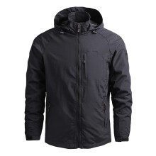 Rain Jacket Men's Cycling Softshell Breathable Hiking Jacket Lightweight Waterproof 3XL Black