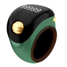 Tally Digital Clicker Finger Display Tool Portable Manual Tracker Rotating Electronic Counting Device Meditation Relaxation Aid Green