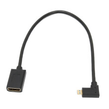 Premium HDMI Extension Lead 90 Degree HDMI To Mini HDMI Cable With Flexible Ultra-Thin Corrosion-Resistant Connectors Fully Shielded Bidirectional Tra