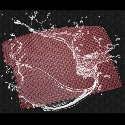 Auto Cargo Liners Leather Trunk Mat for Ford Mustang 2015 Waterproof Blackred 1