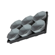 6 Cell Nursery Pot Tray For 6Inch Pots Plant Pot-Light Grey