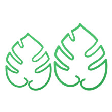 2 Pieces Monstera Vertical Growth Plant Stakes Garden-Green
