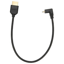 Micro Hdmi Cable, Secure Connection 90 Degree Left Angle Ultra Thin & Flexible 8K 48Gbps Resolution Supports Ethernet, 3D, Audio Return Channel For