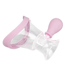 Taza de lavado de ojos de silicona, rosa, con control de presión