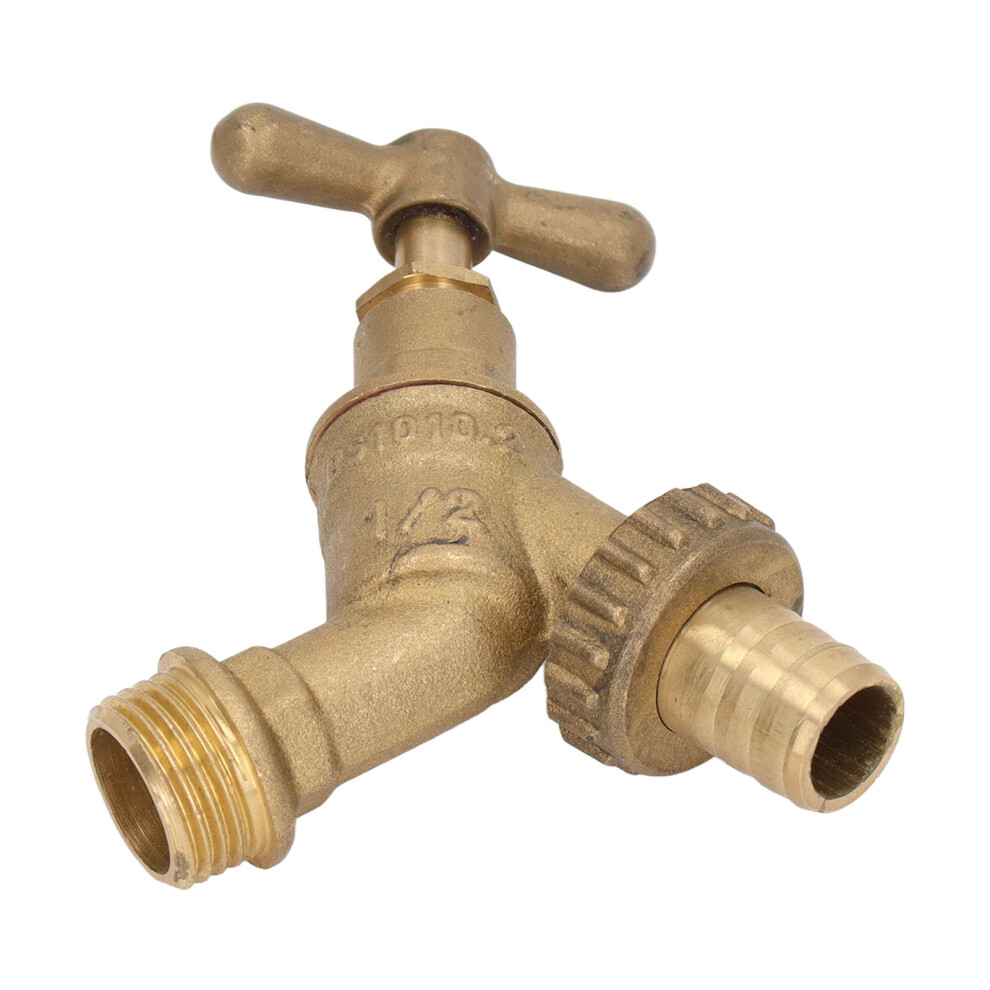 Heavy Duty Brass Irrigation Hose Bibb 1/2In Outlet 3/4In Inlet 4981374364065