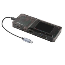 Mirabox Visual Dockingstation 8-in-1 Typ-C Netzwerkanschluss Dockingstation mit Konsole, Benutzerdefinierten Tasten und TF/-Kartenleser