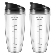 24OZ Replacement Cups Compatible for Nutri BN401, BN701, SS101, BN400, BN800, BN801 Blender