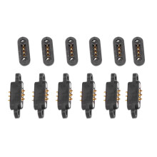 6 Paires de Connecteurs MagnéTiques à Broches Pogo à Ressort 3 Positions Aimants Pas 2,3 Mm Trous Traversants Sonde Mâle Femelle