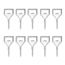 Pack of 10 Bottle Opener Blanks Metal Thread Beer Opener, Inserts Kits Beer Bottle Opener, Wooden Bottle Cap Opener